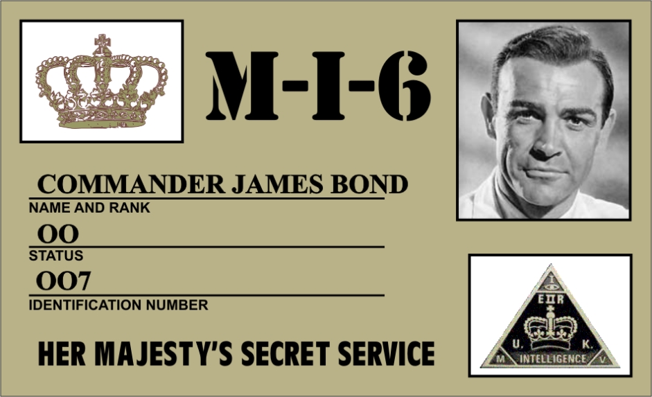 007 James Bond Quotes. Quotesgram Intended For Mi6 Id Card Template