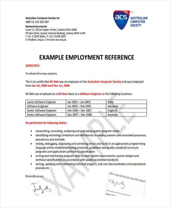 11+ Hr Reference Letter Templates – Free Word, Pdf Format Download In Acs Word Template