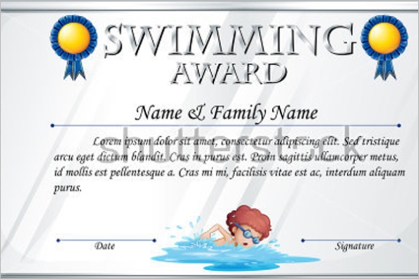 14+ Free Swimming Certificate Templates - Samples, Designs, Formats Pertaining To Free Swimming Certificate Templates
