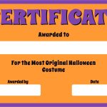 15 Best Free Printable Halloween Certificate Templates - Printablee with Halloween Costume Certificate Template