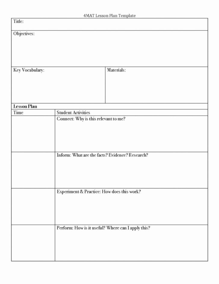30 Madeline Hunter Lesson Plans | Example Document Template For Madeline Hunter Lesson Plan Blank Template