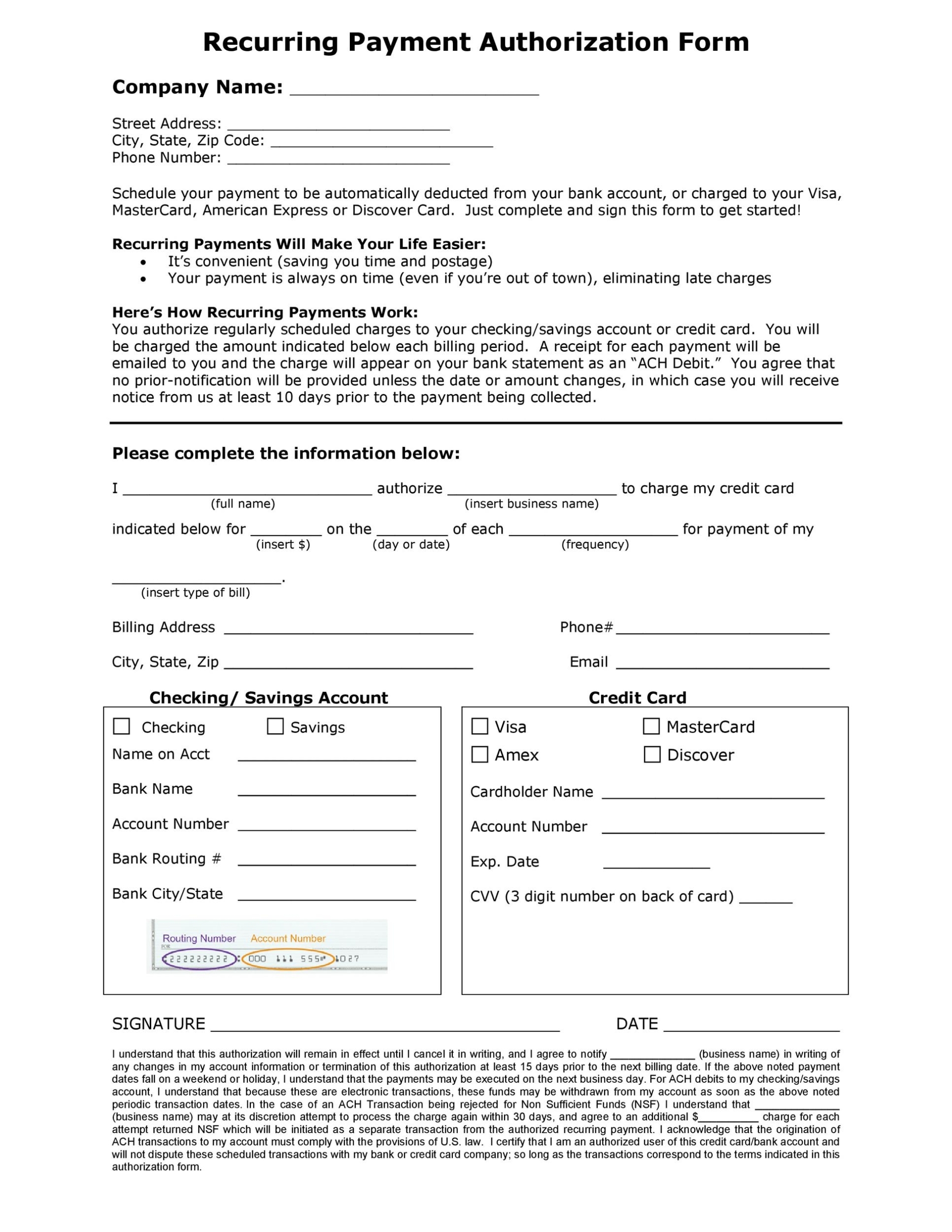 43 Credit Card Authorization Forms Templates {Ready To Use} For Authorization To Charge Credit Card Template