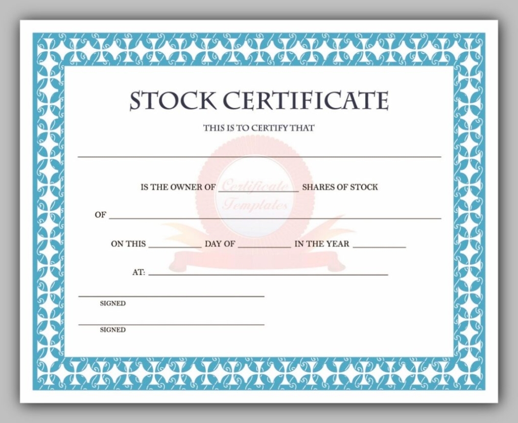 43 Free Share Certificate Template - Redlinesp Inside Free Stock Certificate Template Download