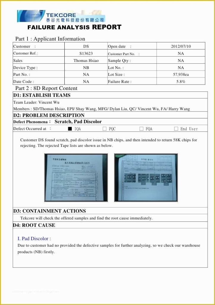 48 Failure Analysis Report Template Free | Heritagechristiancollege Throughout Failure Investigation Report Template
