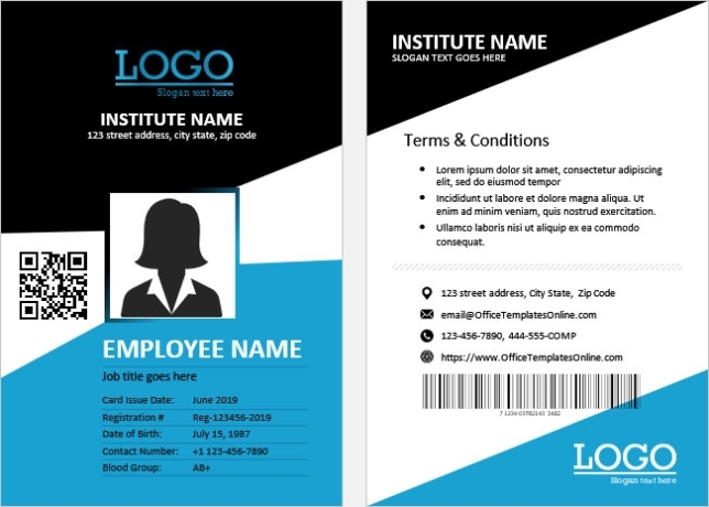 7+ Free Id Badge Templates & Formats For Ms Word - Editable With Faculty Id Card Template