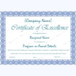 89+ Elegant Award Certificates For Business And School Events In Award Of Excellence Certificate Template