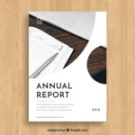 Annual Report Cover Template | Free Vector pertaining to Cover Page For Annual Report Template
