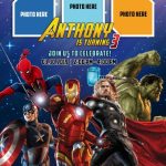 Avengers Invitation Birthday Template | Dioskouri Designs Within Avengers Birthday Card Template
