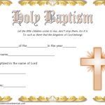 Baptism Certificate Template Word [9+ New Designs Free] Inside Baptism Certificate Template Word