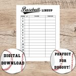Baseball Lineup Card Template Inside Baseball Lineup Card Template