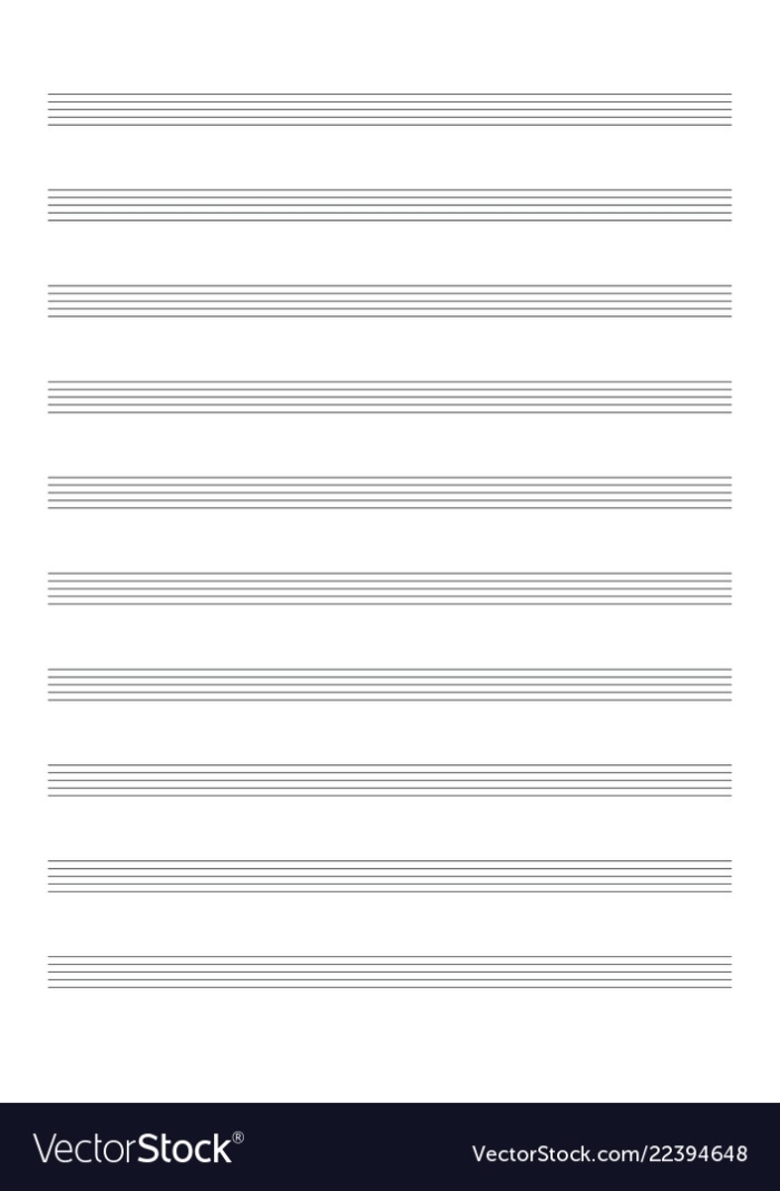 Blank Sheet Music Sheet For Notation Royalty Free Vector Intended For Blank Sheet Music Template For Word