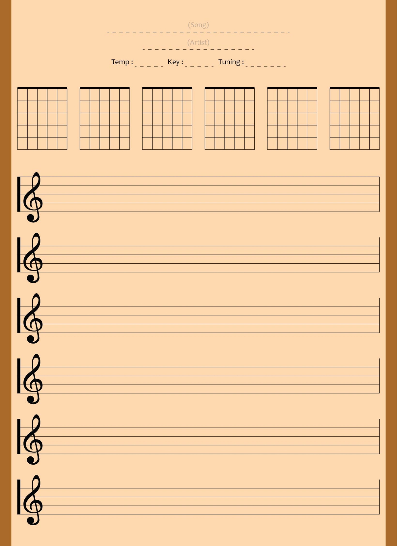 Blank Sheet Music Template For Word Inside Blank Sheet Music Template For Word