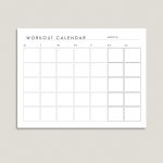 Blank Workout Schedule Template in Blank Workout Schedule Template
