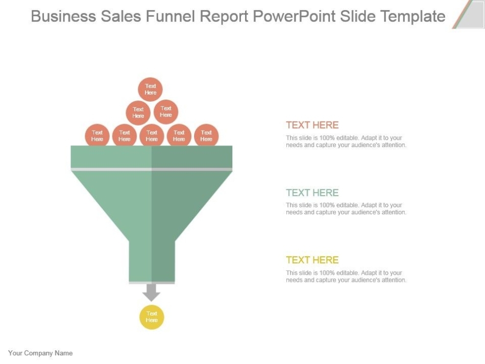 Business Sales Funnel Report Powerpoint Slide Template | Powerpoint Within Sales Funnel Report Template