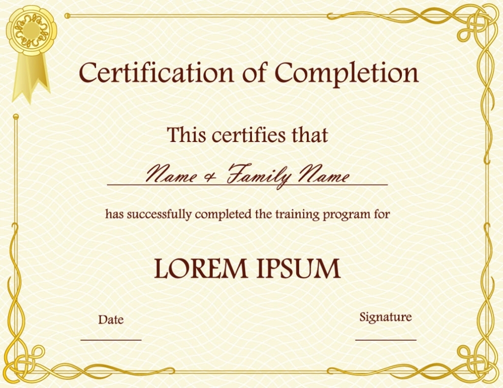 Certificate Template Free Download – Certificates Templates Free For Blank Award Certificate Templates Word