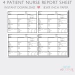 Charge Nurse Report Sheet Template Within Nursing Handoff Report Template