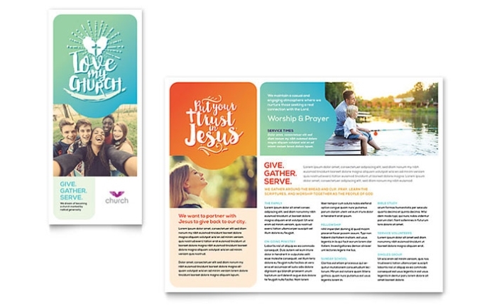 Church Brochure Template - Word &amp; Publisher inside Free Church Brochure Templates For Microsoft Word