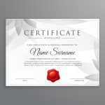 Clean Certificate Of Excellence Template Design - Download Free Vector for Award Of Excellence Certificate Template
