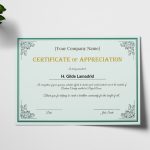 Company Employee Appreciation Certificate Design Template In Psd, Word for Employee Recognition Certificates Templates Free