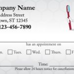 Dental Appointment Business Cards | Medical Appointment Cards Regarding Dentist Appointment Card Template