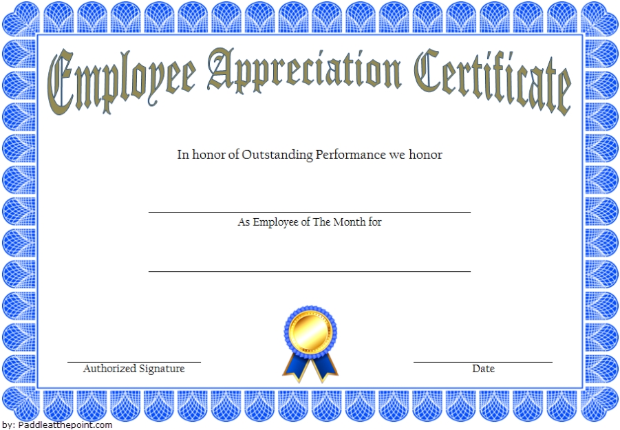 Employee Appreciation Certificate Template [7+ Great Designs Free] Pertaining To Best Employee Award Certificate Templates