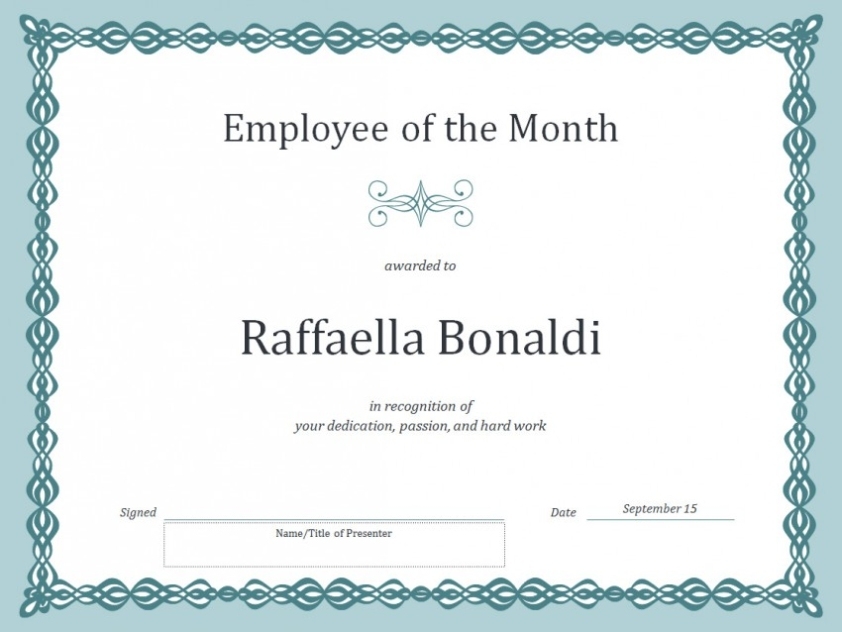 Employee Of The Month Certificate Template » Template Haven pertaining to Employee Of The Month Certificate Templates