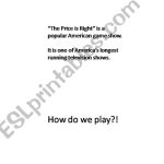 Esl – English Powerpoints: The Price Is Right For Price Is Right Powerpoint Template