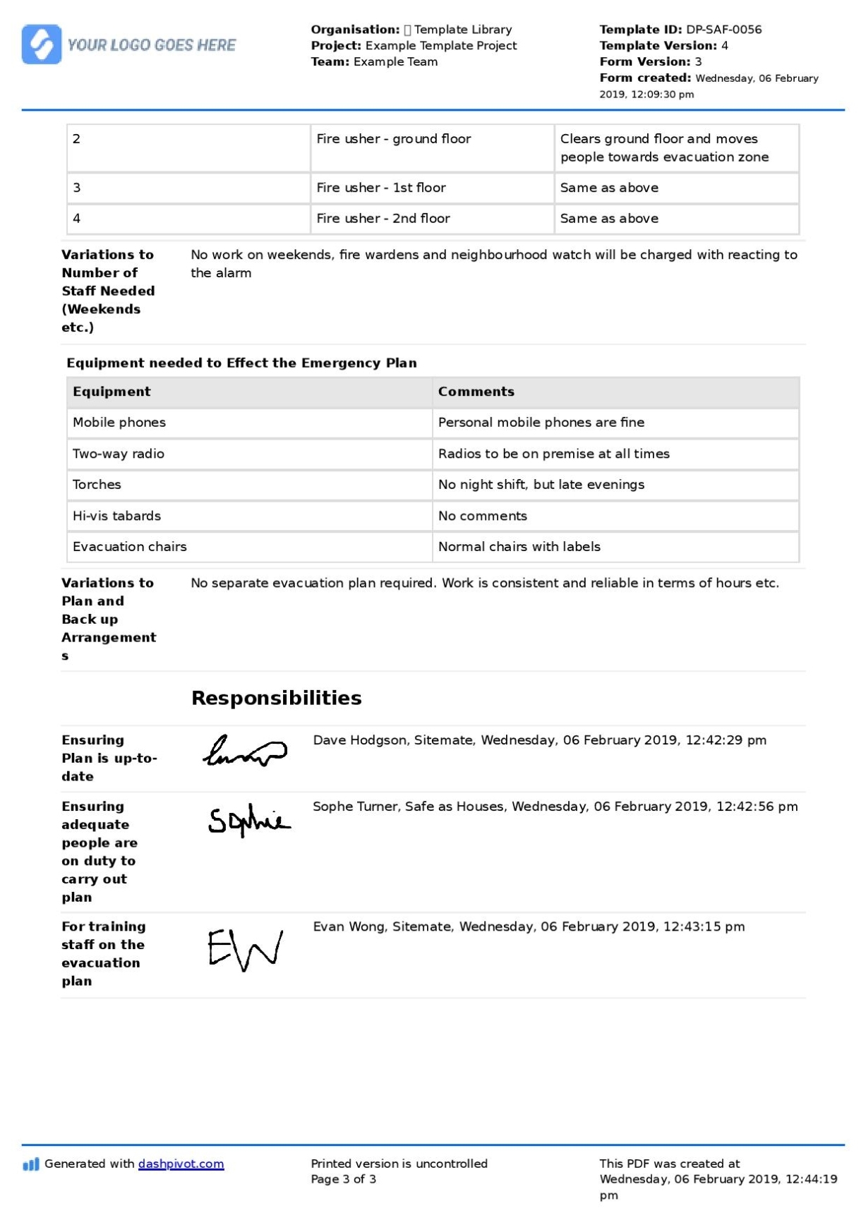 Fire Evacuation Drill Report Template inside Fire Evacuation Drill Report Template