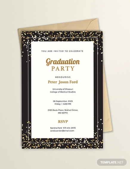 Free 20+ Graduation Invitation Designs In Psd | Ai | Ms Word | Pages | Publisher In Graduation Party Invitation Templates Free Word