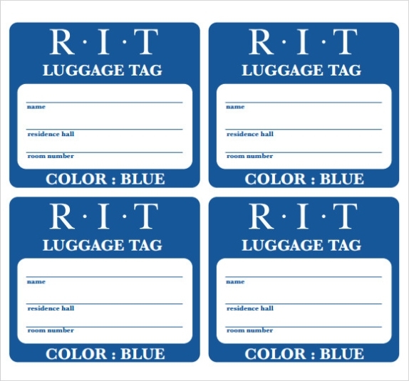 Free 24+ Sample Luggage Tag Templates In Pdf | Psd In Luggage Tag Template Word