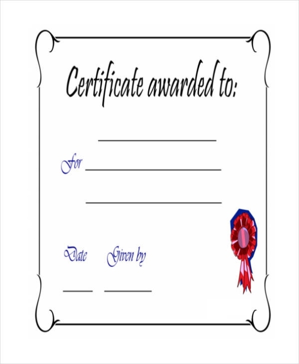 Free 47+ Award Certificate Examples And Samples In Word | Psd | Ai | Eps Vector | Illustrator Pertaining To Blank Award Certificate Templates Word