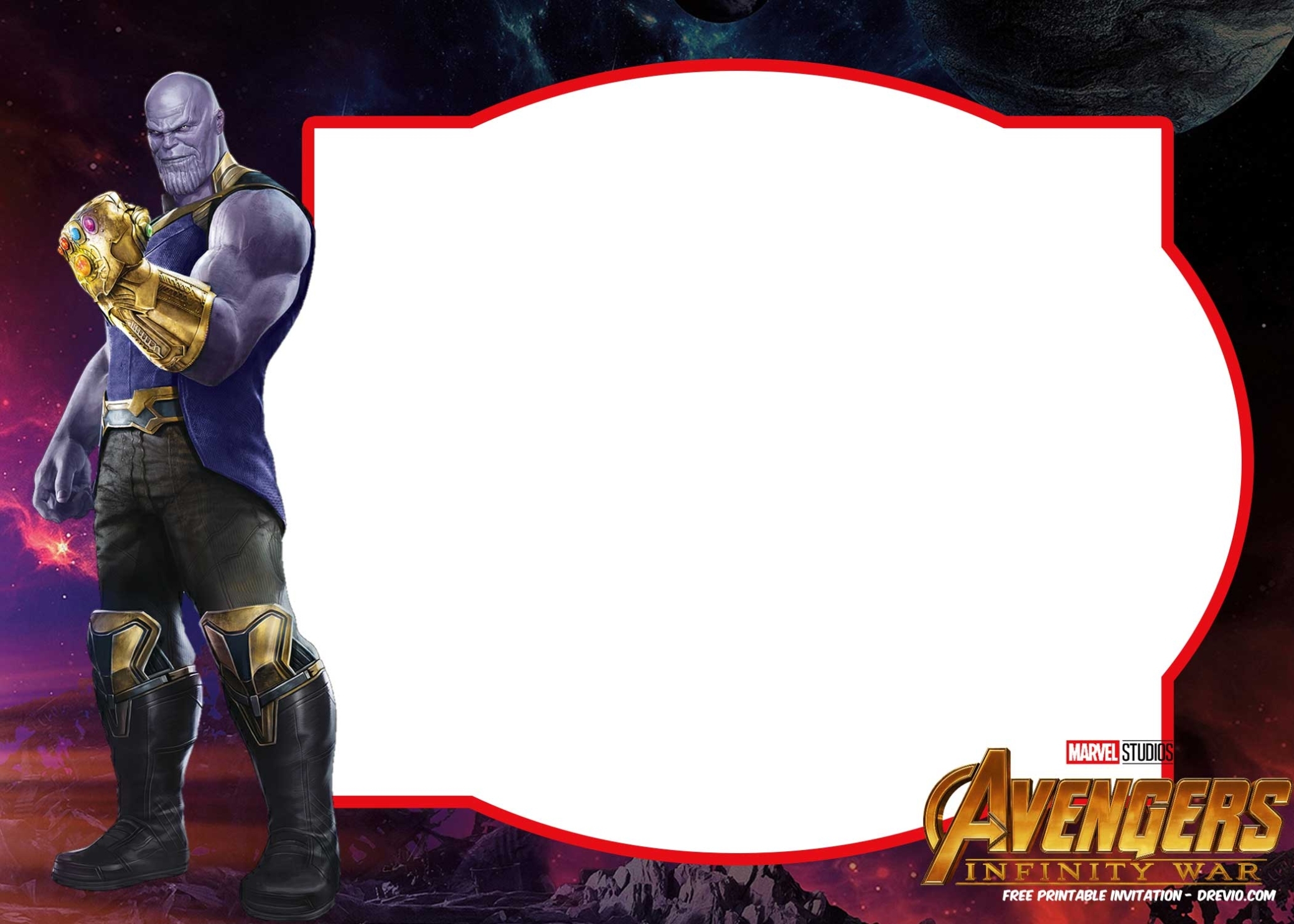 Free Avengers Infinity Wars Birthday Invitation Templates – All Pertaining To Avengers Birthday Card Template