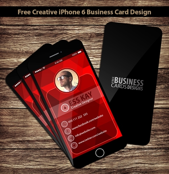 Free Creative Iphone 6 Business Card Design On Behance In Iphone Business Card Template