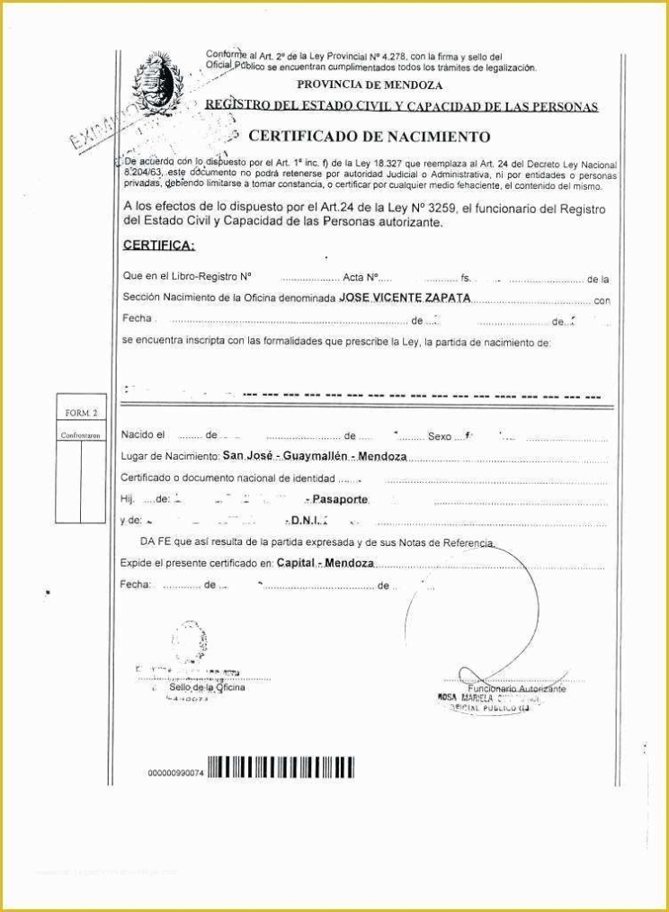Free Death Certificate Translation Template Of Birth Certificate In Mexican Marriage Certificate Translation Template