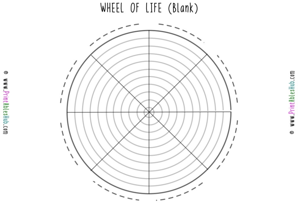 Free Printable Blank Wheel Of Life Template [Pdf] - Printables Hub for Wheel Of Life Template Blank