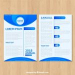 Free Vector | Gradient Annual Report Cover Template With Blue Shapes With Cover Page For Annual Report Template