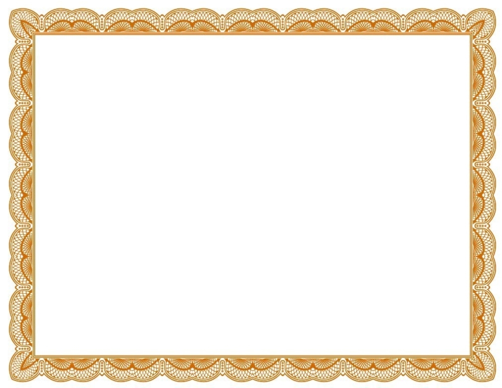 Gold Certificate Page Borders Clipart Best | Images And Photos Finder Within Borderless Certificate Templates