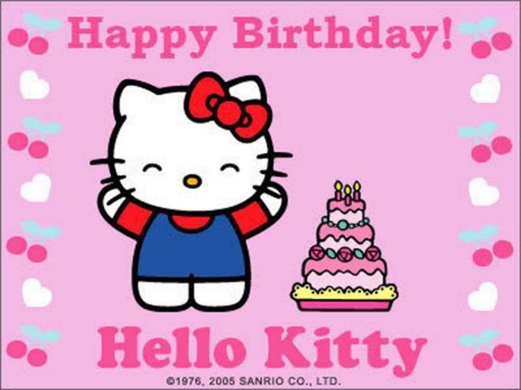 Hello Kitty Happy Birthday Letter Banner With Regard To Hello Kitty Birthday Banner Template Free
