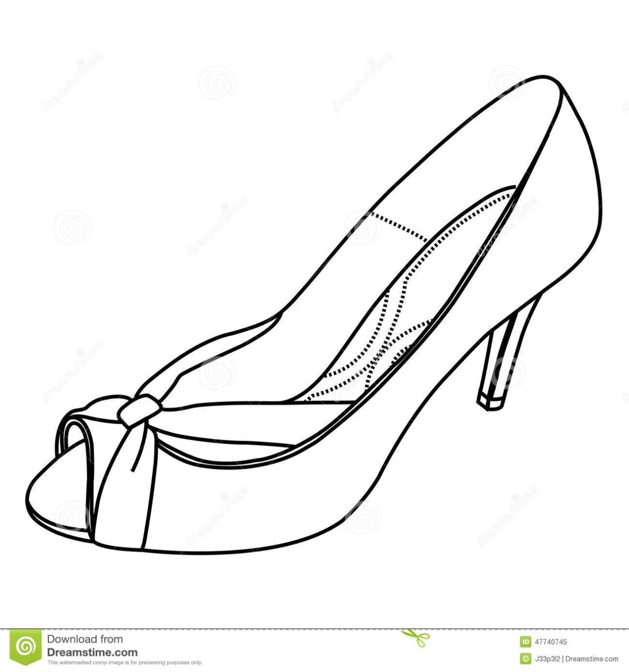 High Heel Drawing Template At Getdrawings | Free Download in High Heel Shoe Template For Card