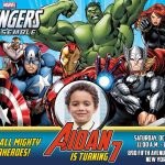 Invitations & Announcements Avengers Endgame Invitation Avengers Throughout Avengers Birthday Card Template