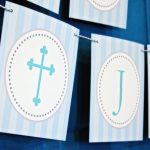 Light Blue God Bless Banner – Communion Or Baptism Banner – Printable Studio With Christening Banner Template Free