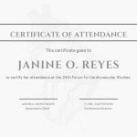Minimalist Conference Attendance Certificate Templates By Canva For Conference Certificate Of Attendance Template