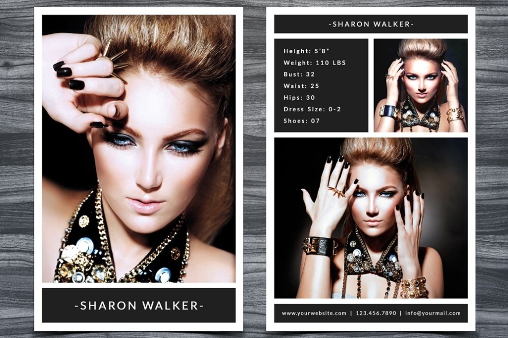 Models Comp Cards Template – Hd Modello In Zed Card Template