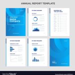 Modern Annual Report Template With Cover Design Vector Image for Cover Page For Report Template