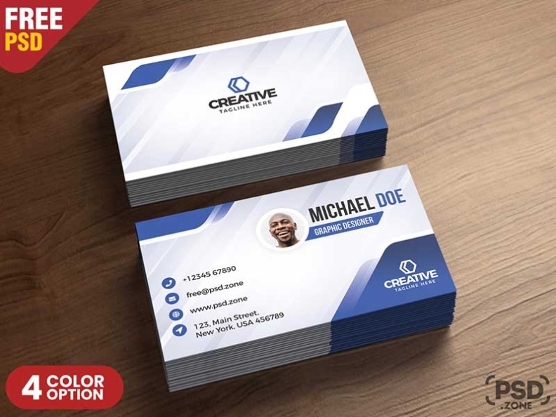 Modern Business Cards Design Psd - Graphicslot Pertaining To Visiting Card Templates Psd Free Download