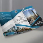 Modern Tri Fold Brochure Design Template With Flat Style – Graphicsfamily Regarding Brochure Psd Template 3 Fold