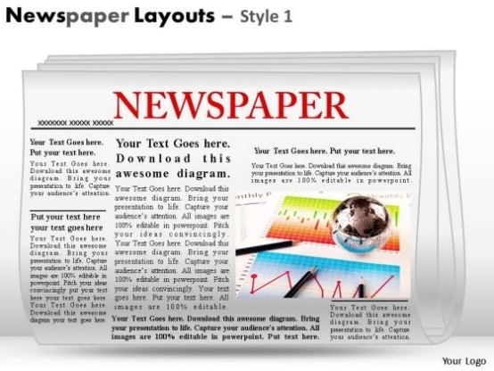 Newspaper Headlines – Slide Geeks Intended For Newspaper Template For Powerpoint