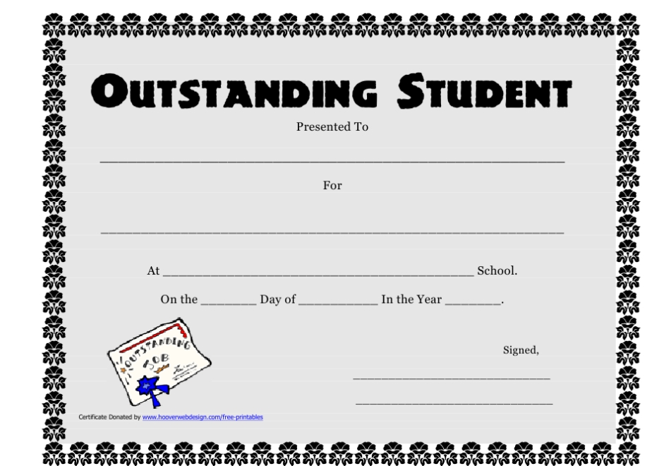 Outstanding Student Award Certificate Template Download Printable Pdf Throughout Student Of The Year Award Certificate Templates