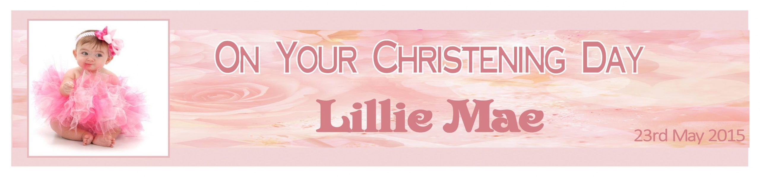 Personalised Girl Christening Banner Design 2 With Christening Banner Template Free