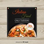 Photographic Food Banner Template | Free Vector With Regard To Food Banner Template